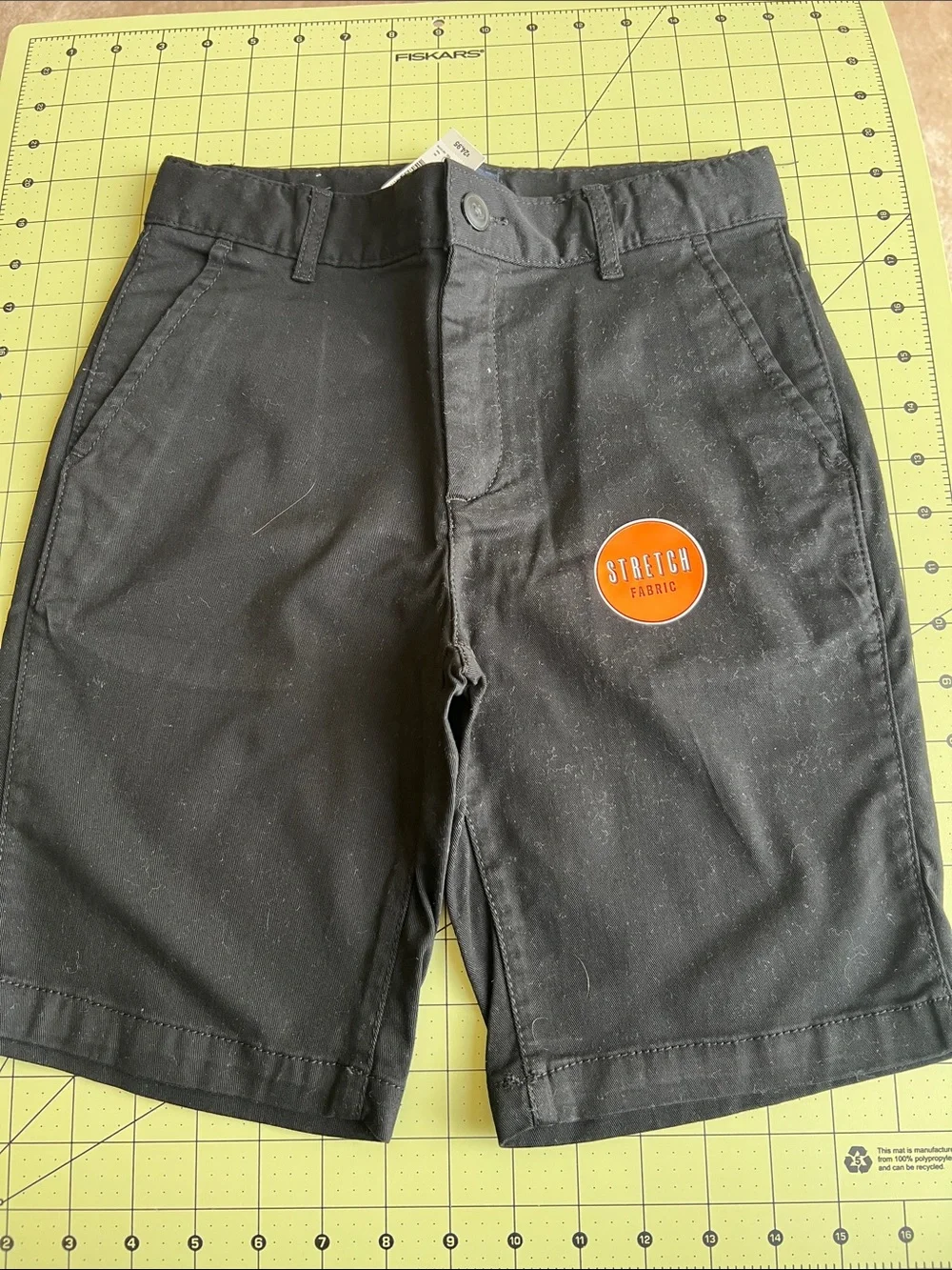 The Children's Place Black Flat-Front Stretch Shorts